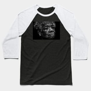 Maya Angelou Portrait with all her book titles - 02 Baseball T-Shirt